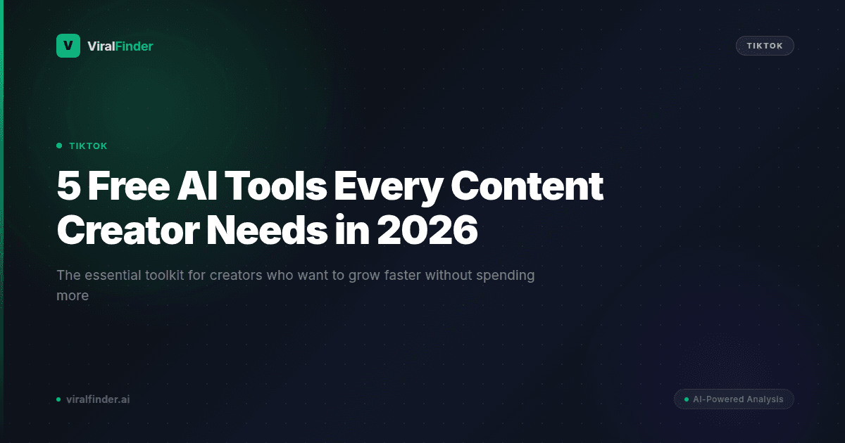 5 Free AI Tools Every Content Creator Needs in 2026